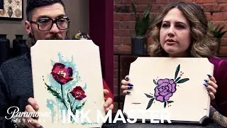 Nail Polish Art 💅 Ink Box Challenge: DJ Tambe & Katie McGowan | Ink Master