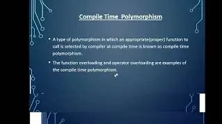 Polymorphism in C++ | Compile time Polymorphism | Runtime Polymorphism | Virtual Function | Binding