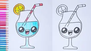 Draw so cute  How to Draw a Tropical Drink  Easy drawings