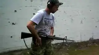 Bump firing a Colt SP1 Model 601 Clone