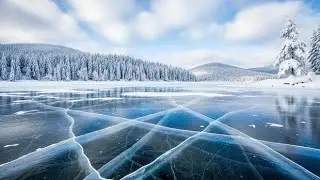 Frozen Over Prompton Lake, Pennsylvania 