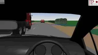 Car Overtaking Accident / 3D Rendered Driver View Video / PC Crash Accident Reconstruction