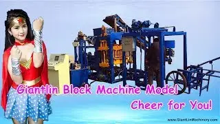 Cambodia brick factory use QT4-18 automatic concrete standard block machine produce solid block