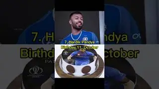 Top 10 cricketers birthday date of Indian cricketer #short