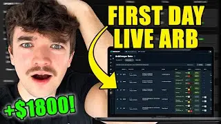 My first day live arbitrage betting on OddsJam | $1,800 Profit??