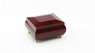 MBA-MB02-BU - Gorgeous Wooden Classic Beveled Top Music Jewelry Box
