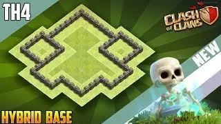 ULTIMATE Town Hall 4 (TH4) HYBRID Base 2018!! COC New BEST Th4 Hybrid Base Design - Clash of Clans