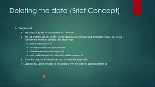 Delete in binary tree