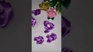 🌹Come fare rose con nastro di raso semplice e veloce 🌹/Satin Ribbon Roses Handmande 🌹