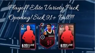 NBA Live Mobile: Playoff Elite Variety Pack Opening! Fire 91+ Pull!!!