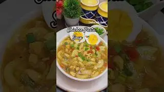 Chicken Pasta Soup very healthy very tasty winter recipe 🍲 #shorts #youtubeshorts #viral