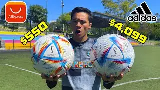BALON OFICIAL AL RIHLA PRO vs BALON del MUNDIAL de ALIEXPRESS 😱⚽ ¿Hay mucha diferencia?