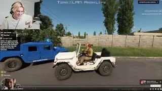 xQc reacts to Lirik playing Arma 3