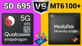 snapdragon 695 vs dimensity 6100+ telugu | sd695 vs mt6100+