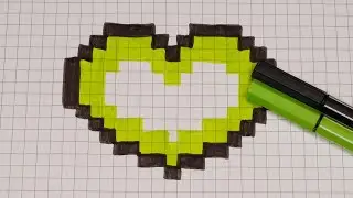 DIY Handmade Drawing Pixel Art Heart | Happy New Year 2026 | Draw with Me