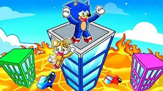 ROBLOX pero LA LAVA SUBE CADA SEGUNDO con SONIC Y TAILS!
