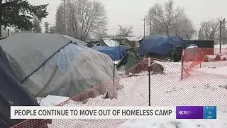 I-90 homeless encampment remains focused on clearing out camp