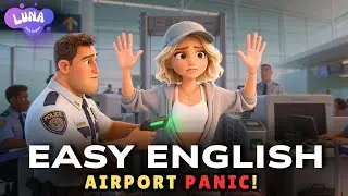 At the Airport ✈️ | Easy English Listening Story (A2 Level)
