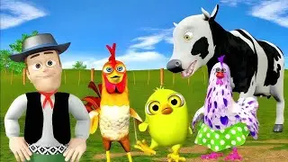 EI 3D Tractor Gameplay🎀🎁 | Animal Cow & Dinosaur Game | Episode 11