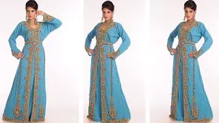 Blue Party Wear Kaftans - Blue Kaftan Maxi Dress - Blue Floral Kaftan Navy Blue Kaftan Dress