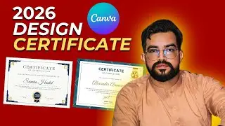 How to Make a Certificate in Canva (FREE) | Certificate Design Tutorial in Hindi / Urdu