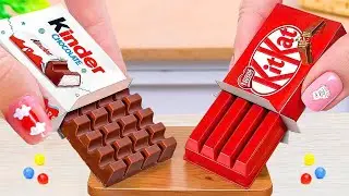 Satisfying Rainbow Kinder vs Red KitKat Cake Decorating Idea | Chocolate Rainbow Dessert DIY