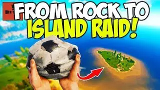 From Rock to Raiding an Awesome Island! - Rust Solo Survival