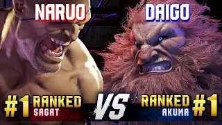 SF6 ▰ NARUO (#1 Ranked Sagat) vs DAIGO (#1 Ranked Akuma) ▰ High Level Gameplay