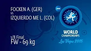 1/8 FW - 69 kg: A. FOCKEN (GER) df. L. IZQUIERDO ME (COL), 7-0