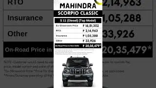 Mahindra Scorpio Classic S 11 Diesel Top Model On Road Price May 2023 | All New Scorpio Classic 2023