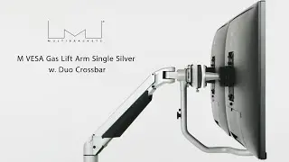 M VESA Gas Lift Arm w  Duo Crossbar 2 Silver