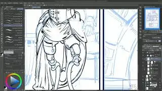 Comic Book inking (digital inking in Clip Studio Paint)
