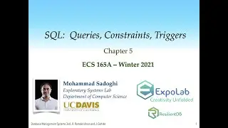 ECS165a: SQL: Queries, Programming, and Triggers - March 11, 2021