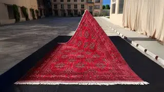 Khal Mohammadi &ndash; 10x16 Red Afghan Handmade Rug