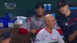 Carlos Narv&aacute;ez immediately makes up for his catcher's interference by picking off the runner at 1st