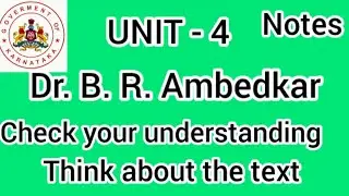 SSLC english Dr. B. R. Ambedkar question and answers.