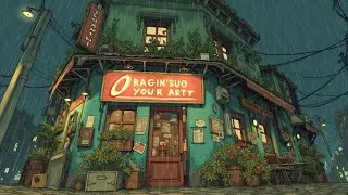 Cozy Winter Lofi Rain ~ Japanese Night City Vibes for Study & Sleep