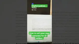 How to crate a saas company and sell it for $1,000,000 in 2 years.