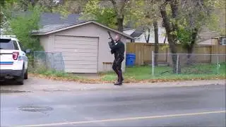 Police Standoff Scene Regina, Saskatchewan