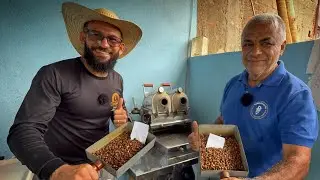 PROCESSO DE TORRA DA AMOSTRA DE CAFÉ PARA PROVAR 