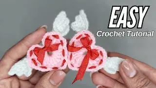 Adorable Crochet Heart with Wings - FREE Step-by-Step Tutorial