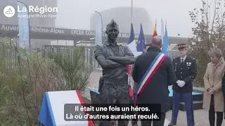 Inauguration de la statue du colonel Arnaud Beltrame au sein du lyc&eacute;e &eacute;ponyme de Meyzieu