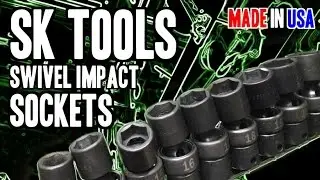Набор ударных головок SK Tools 33350 (15 шт.) с метрической резьбой 3/8 дюйма и поворотным шлицем...