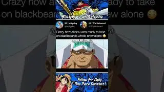 Blackbeard runs away from akainu 😳 #onepiece