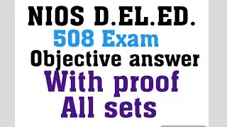 508 objective set A answers