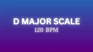 🎵 D Major Scale Practice - 120 BPM - Ear Training (15 Minutes)