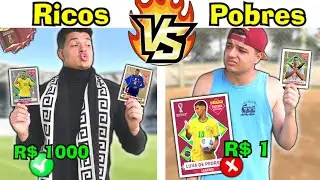 RICOS VS POBRES FIGURINHAS LEGEND DE 1000 REAIS VS DE 1 REAL #32 (COPA DO MUNDO 2022)