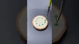 Christmas Wreath DIY Christmas Wood Slice Painting 🎨🪵🎄✨