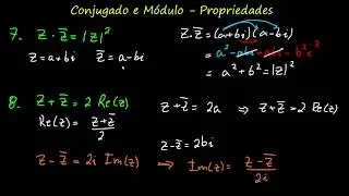 Números Complexos: Propriedades do conjugado e do módulo