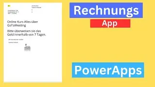 Rechnungs App erstellen | Power Apps